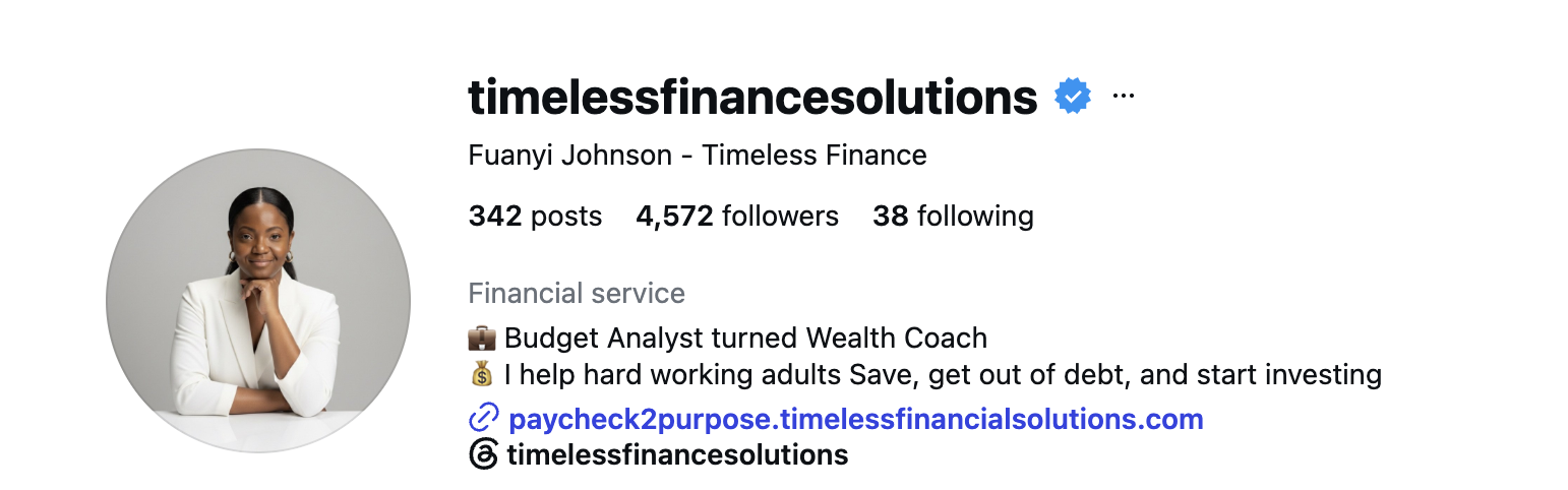 Fuanyi Johnson before Instagram profile